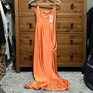 Stunning women’s orange gown